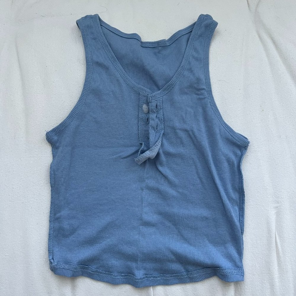 Ribbed cropped tanks